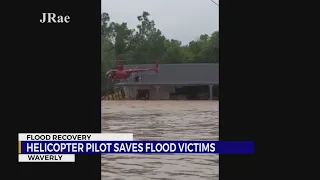 Alone in the sky, pilot and fiancée save 17 in Waverly floods