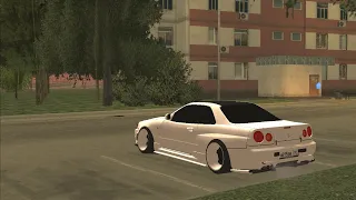 дрифт Black Russia на Nissan Skyline R34