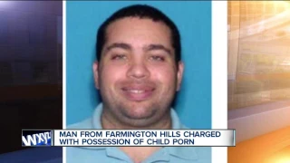 Man from Farmington Hills charged with possession of child porn