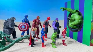 Rescue Hulk, spiderman, Godzilla vs King kong from the colorful box in the cave | SuperHero Cartoon