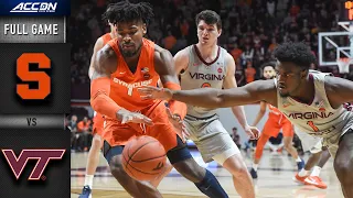 Syracuse vs. Virginia Tech Full Game | 2019-20 ACC Men's Basketball