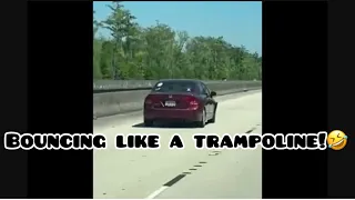 Car bouncing on the interstate with blown out shocks!