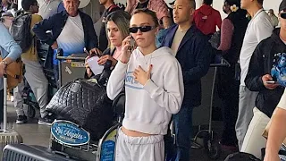 Lily-Rose Depp Lands In LA As Girlfriend 070 Shake Embarks On Australian Tour