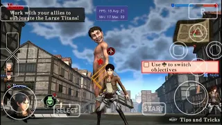 Attack on Titan : Wings of Freedom Gameplay On Vita3k Emulator Android + Fix Graphics