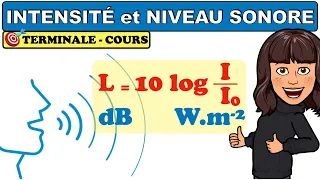 Intensité sonore I et niveau d'intensité sonore L en dB - atténuation - PHYSIQUE - TERMINALE