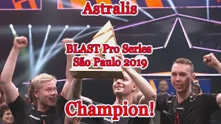 Astralis champion! 🏆 BLAST Pro Series São Paulo 2019 champios Grand Final vs Liquid Winning moment