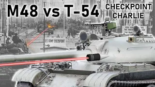 M48 PATTON vs T-54 | Standoff at Checkpoint Charlie Pt.2 | M332 HVAP Armour Penetration Simulation