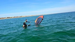 Wing foiling for the first time