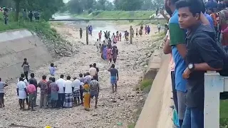 River coming ,,, Our farmers are welcoming the river with pooja