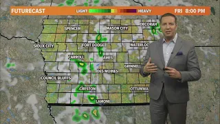 Iowa weather update: More pop-up showers and storms are expected Friday afternoon & evening