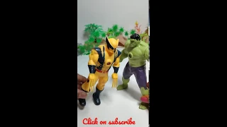 Hulk and xmen big fight kids playing with toys