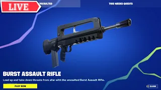 🔴 FORTNITE LIVE  - SHOCKWAVE HAMMER is BACK! + BURST RIFLE RETURNS! - GRINDING CROWN WINS ALL NIGHT