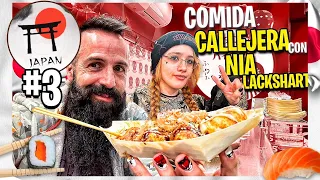 ESPAÑOLES PROBANDO COMIDA CALLEJERA EN JAPON POR PRIMERA VEZ con @LakshartNia