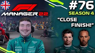 F1 MANAGER 22 | CLOSE FINISH! | Aston Martin CAREER MODE #76 | F1 Manager 2022