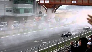 Green flag at the 2010 F1 Korean Grand Prix