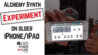 GarageBand Alchemy Synth "preview" on an iPad Air 1 and iPhone 5S