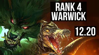 WARWICK vs RENEKTON (TOP) | Rank 4 Warwick, Legendary, 10/2/3 | KR Challenger | 12.20