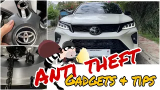 Anti-theft gadgets & tips | 2021 Toyota Fortuner LTD | Center cap lock | Spare tire lock