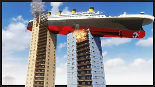 Titanic VS Massive Buildings - The Most Satisfying Destruction - Teardown