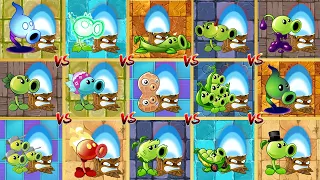 Pvz 2 Discovery - All Peashooters & Super Torchwood Combo Challenge - Which Plant Will Win ?