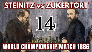 Wilhelm Steinitz vs Johannes Zukertort | World Championship Match 1886 | Round 14