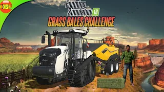 Grass Bales Challenge in FS18 #2 | 1 Grass Field Complete! Farming Simulator 18 Gameplay