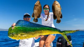 BIG DOLPHIN and Triple Tail! Catch, Clean & Cook! (Puerto Vallarta, Mexico)