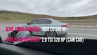 BMW G30 520i RSA Tune vs VW Golf 8 R Rolling