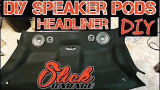 Custom fiberglass headliner speaker pods!! Speaker Tower DIY