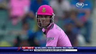 AB De Villiers 77 (47) vs India 1st Odi 2013 , Johannesburg Extended Highlights