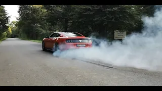 Ford Mustang 3.7 v6 exhaust sound and burnout