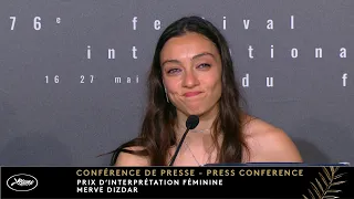 About Dry Grass – Award for the Best Actress - M.Dizdar – Press Conference – Cannes 2023