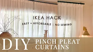 DIY Pinch Pleat Curtains | IKEA HACK