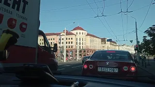 поездка на машине по Минску, МКАД, улица Притыцкого ,центр.