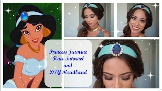 Princess Jasmine Hair Tutorial and DIY Headband
