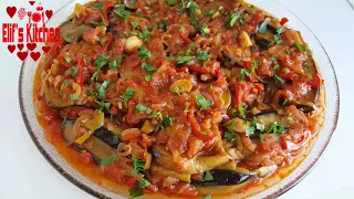 Turkish Imam Bayildi: Eggplant Cooked in Olive Oil with Onions, Garlic and Tomatoes from Antioch