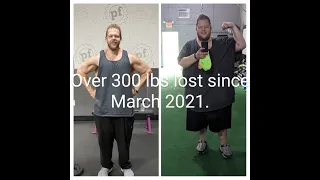 Over 300 lbs. lost, weight loss journey.