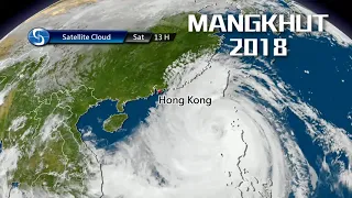 Infra-red satellite image animation of Super Typhoon Mangkhut