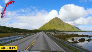 Driving in Norway - Gimsøystraumen To Eggum  - Lofoten Islands - 4K60