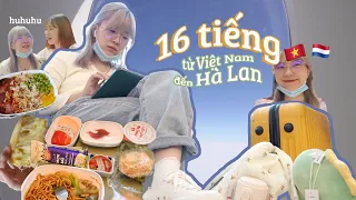 (engsub) hành trình 16 tiếng bay vèo vèo sang Hà Lan ✈️ / tít ở trên mây