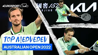 Top 5 shots from Daniil Medvedev at the 2022 Australian Open | Eurosport Tennis