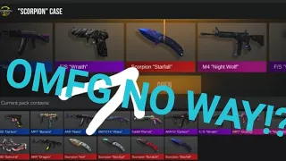 DID I PULL A KNIFE?!?! CASE OPENING STANDOFF 2! [NEW SCORPION CASE]