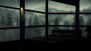 Rain Sound ASMR in Cozy Small Bedroom | Rain At Night Stimulate The Body to Fall Asleep Easily
