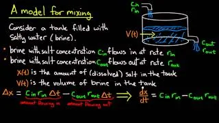 ODE | A model for mixing problems