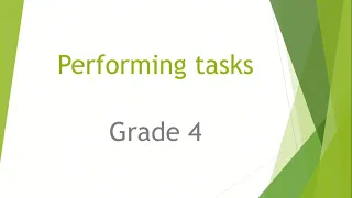performative tasks for grade 4 المهام الادائيه