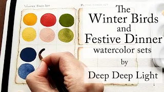 Swatching 2 Beautiful Watercolor Palettes by Deep Deep Light ❤️🎨