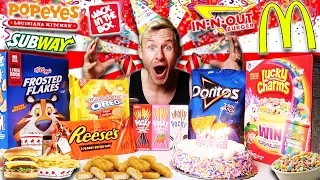 I ATE EVERYTHING I WANTED FOR MY BIRTHDAY! (EPIC FOOD CHALLENGE)