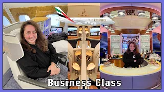 Emirates BUSINESS Class Flight London to DUBAI 🇦🇪 | Full Experience 2023 ✈️