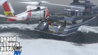 GTA 5 LSPDFR USCG Coastal Callouts |Riskiest Rescue Yet| Sinking Yacht Taking On Water In High Waves