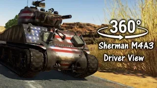 360°| Sherman Tank Driver View Experience -  War Thunder [SFM] (VR Compatible)